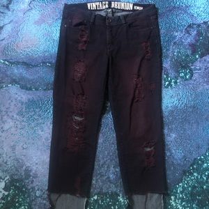 Vintage Reunion Distressed Cut-off Jeans